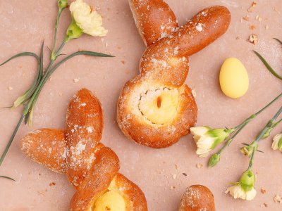 BEZGLUTENOWA Drożdżówka Zając z Budyniem 90 g